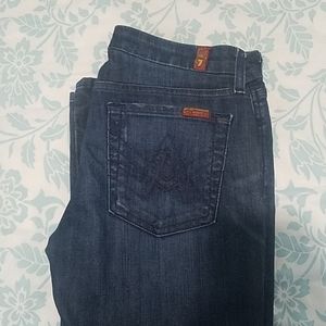 Dark Blue Slightly Distressed Jeans